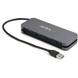 4 Port USB 3.0 Hub - USB-A to 4x USB-A - SuperSpeed 5Gbps Portable USB 3.1 Gen 1 Type-A Hub - USB Bus Powered - Laptop/Desktop USB Hub with Long Cable 28cm & Cable Management~4 Port USB 3.0 Hub - USB-A to 4x USB-A - SuperSpeed 5Gbps Portable USB 3.2 Gen 1