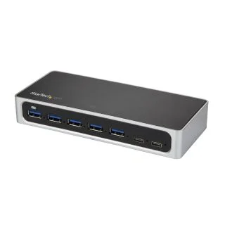 7 Port USB C Hub with Fast Charge Port - USB-C to 5x USB-A 2x USB-C (USB 3.0 SuperSpeed 5Gbps) - Self Powered USB 3.2 Gen 1 Type-C Hub w/ Power Adapter - Desktop/Laptop Hub
