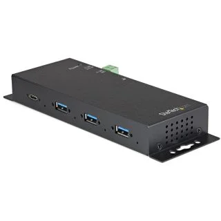 4 Port USB C Hub 10Gbps - Metal Industrial USB Type-C Hub w/ 3xUSB-A & 1xUSB-C - ESD & Surge Protection - USB-C or USB-A Host - Self-Powered Mountable USB 3.2/3.1 Gen 2 Hub~4-Port USB C Hub 10Gbps - Metal Industrial USB Type-C Hub w/ 3xUSB-A & 1xUSB-C - E