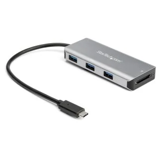 3 Port 10Gbps USB C Hub with SD Card Reader - 3x USB-A & 1x SD Slot - Portable USB 3.1/3.2 Gen 2 Type C Adapter Hub - Laptop Hub - USB Bus Powered - Thunderbolt 3 Compatible~3 Port 10Gbps USB C Hub with SD Card Reader - 3x USB-A & 1x SD Slot - Portable US