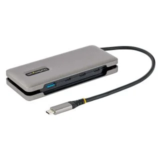 4-Port USB-C Hub - 1x USB-A & 3x USB-C Ports - USB 3.2 Gen 2 (10Gbps) - Bus Powered - USB Type C Hub w/ 12.6in/32cm Wrap-Around Cable - Portable USB-C to USB-A Hub