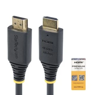 6ft (1.8m) Premium Certified High Speed HDMI Cable, 4K 60Hz/1440p 144Hz, HDR10/HDCP 2.2/ARC, 18Gbps, UHD HDMI 2.0 Cord for TV/Monitor/Display, TPE Jacket