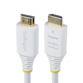 10ft (3m) Premium Certified High Speed HDMI Cable, 4K 60Hz/1440p 144Hz, HDR10/HDCP 2.2/ARC, 18Gbps, UHD HDMI 2.0 Cord for TV/Monitor/Display, TPE Jacket, White