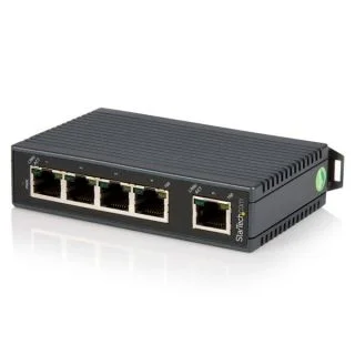 5-port industrial Ethernet switch - DIN rail mountable