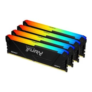 64GB 3200MT/s DDR4 CL16 DIMM (Kit of 4) FURY Beast RGB