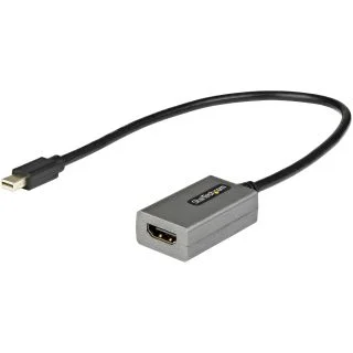 Mini DisplayPort to HDMI Adapter - mDP to HDMI Adapter Dongle - 1080p - Mini DisplayPort 1.2 to HDMI Monitor/Display - Mini DP to HDMI Video Converter - 12" Long Attached Cable - Upgraded Version of MDP2HDMI