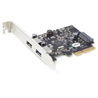 2-Port USB PCIe Card with 10Gbps/port - USB 3.1/3.2 Gen 2 Type-A PCI Express 3.0 x2 Host Controller Expansion Card - Add-On Adapter Card - Full/Low Profile - Windows & Linux