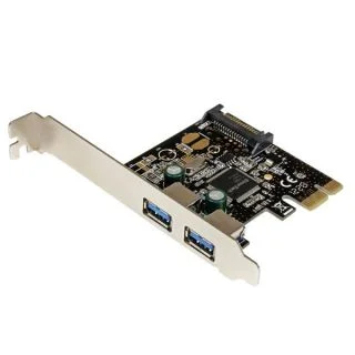 2 Port PCI Express PCIe SuperSpeed USB 3.0 Controller Card w/ SATA Power