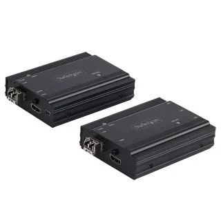 4K HDMI KVM Extender over Fiber - HDMI Video & USB Remote KVM Switch/Console Extender - up to 984ft/300m (MultiMode) - 2x 10G MMF SFP+ modules - KVM Extension Kit (TX/RX)