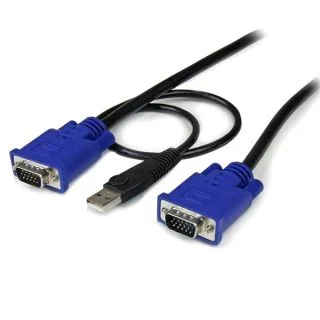 10 ft Ultra Thin USB VGA 2-in-1 KVM Cable