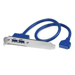 2 Port USB 3.0 A Female Slot Plate Adapter