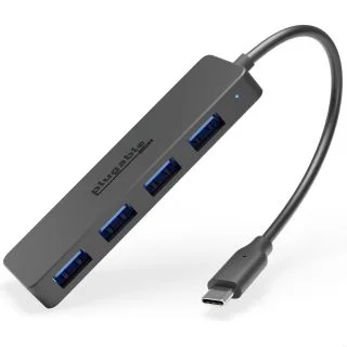USB C to USB Adapter Hub, 4 Port USB 3.0 Hub, USB Splitter for Laptop, Compatible with Windows, MacBook Pro/Air, iPad Pro, Surface Pro, Chromebook, Linux, Android, Charging Not Supported