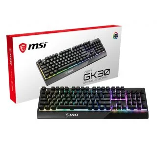 VIGOR GK30 RGB MEMchanical Gaming Keyboard ' UK Layout, MECH. Membrane switches, 6-Zone RGB Lighting, RGB Mystic Light, water repellent keyboard design'