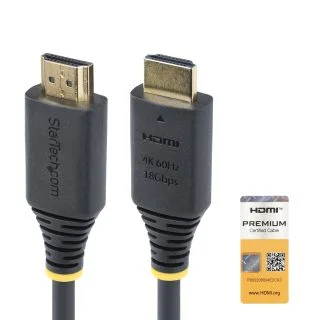 1.6ft (50cm) Premium Certified High Speed HDMI Cable, 4K 60Hz/1440p 144Hz, HDR10/HDCP 2.2/ARC, 18Gbps, UHD HDMI 2.0 Cord for TV/Monitor/Display, TPE Jacket