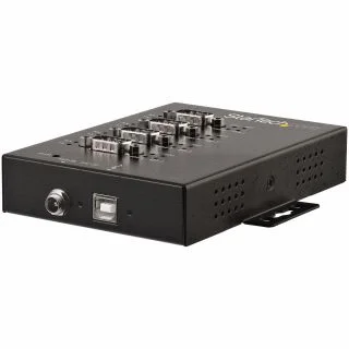 4 Port Serial Hub USB to RS232/RS485/RS422 Adapter - Industrial USB 2.0 to DB9 Serial Converter Hub - IP30 Rated - Din Rail Mountable Metal Serial Hub - 15kV ESD Protection
