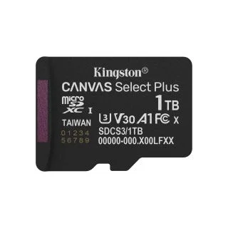 1TB micSDXC Canvas Select Plus Gen3 150R A1 Single Pack w/o ADP