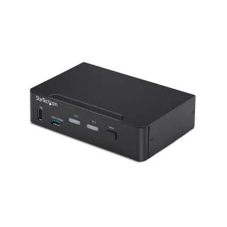 2-Port DisplayPort KVM Switch, 4K 60Hz, DP 1.2, EDID Management, 2-Port USB 3.0 Hub, 4x USB HID Ports, TAA Compliant