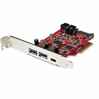5-Port USB PCIe Card - 10Gbps USB 3.1 Gen 2 PCIe Card w/ 1x USB-C & 2x USB-A - 1x 2 Port IDC (Internal 5Gbps USB Header Expansion) - USB C PCI Express Controller Card