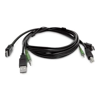 6ft (1.8m) HDMI KVM Cable, USB 2.0, 3.5mm Audio, Universally Compatible Combo Cable for KVM Switches