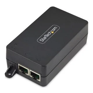 1-Port 10Gbps PoE++ Injector, 60W, 2.5/5/10G Ethernet/10/100/1000M, PoE++ (802.3af/at/bt), Wall Mountable, Unmanaged Inline Power Over Ethernet