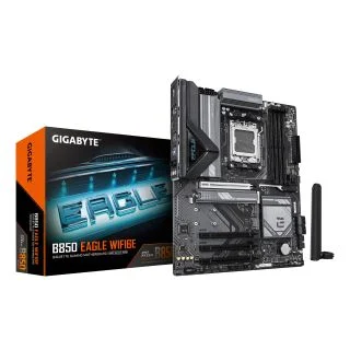 B850 EAGLE WIFI6E Motherboard - AMD Ryzen 9000 Series CPUs, 8+2+2 Phases Digital VRM, up to 8200MHz DDR5 (OC), 1xPCIe 5.0 + 2xPCIe 4.0 M.2, GbE LAN, WIFI 6E, USB 3.2 Gen 2